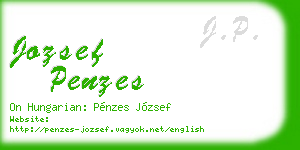 jozsef penzes business card